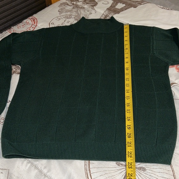 Totally 80’s mock neck green acrylic sweater - Large - Picture 4 of 9